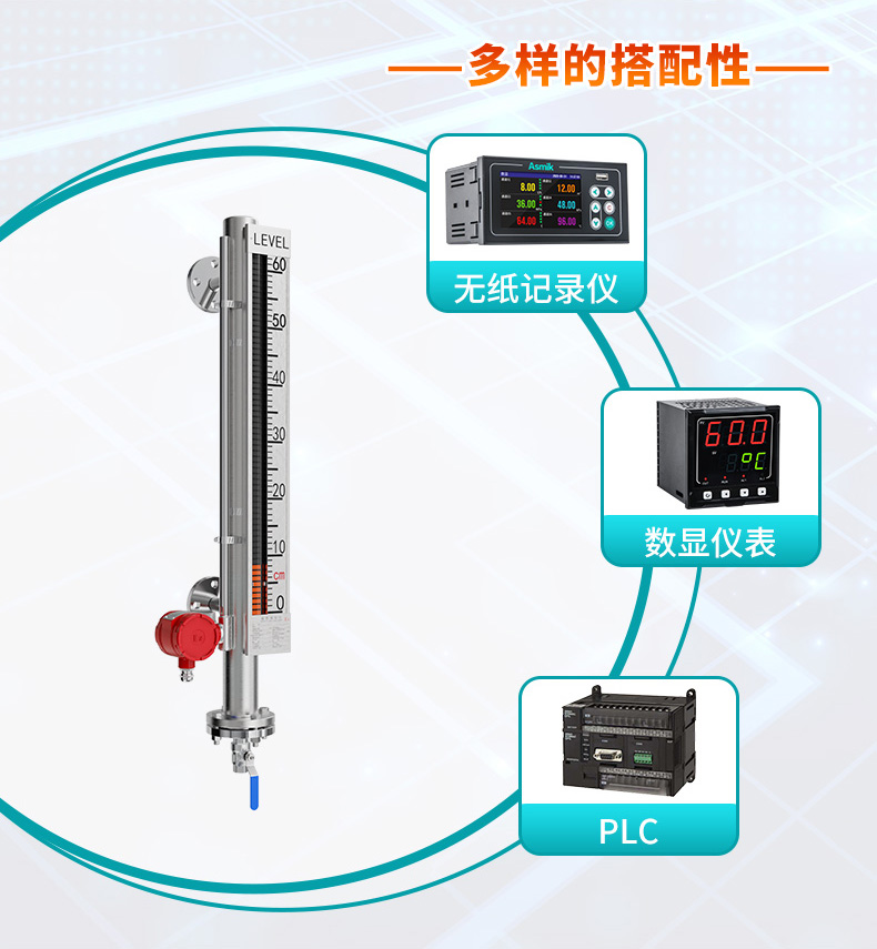 米科MIK-UZ磁翻板液位計(jì)搭配多樣性 米科MIK-UZ磁翻板液位計(jì)搭配多樣性